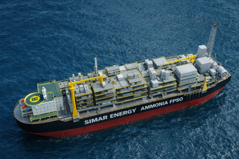 Floating ammonia facility