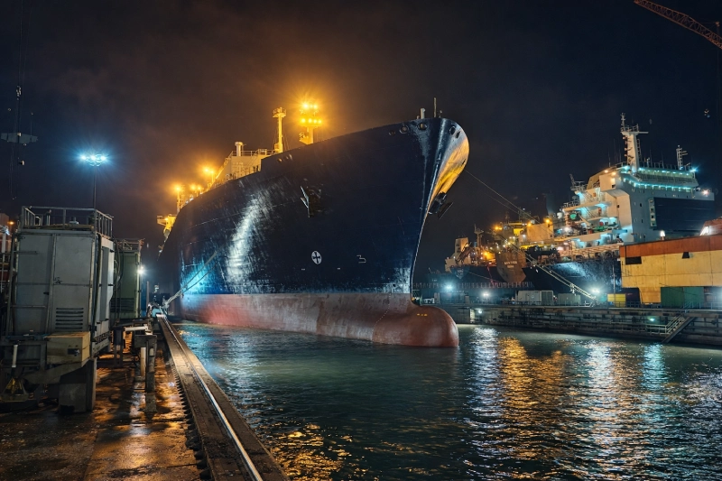 Cargo ship at port